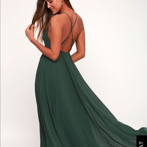 Like New Dark Green Maxi Dress